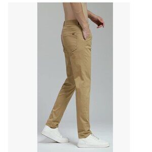 Men's Skinny Stretchy Khaki Pants Colored Pants Slim Fit Slacks Tapered Trousers